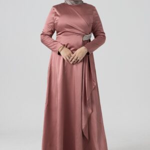 Jamilah Satin Dress Pink
