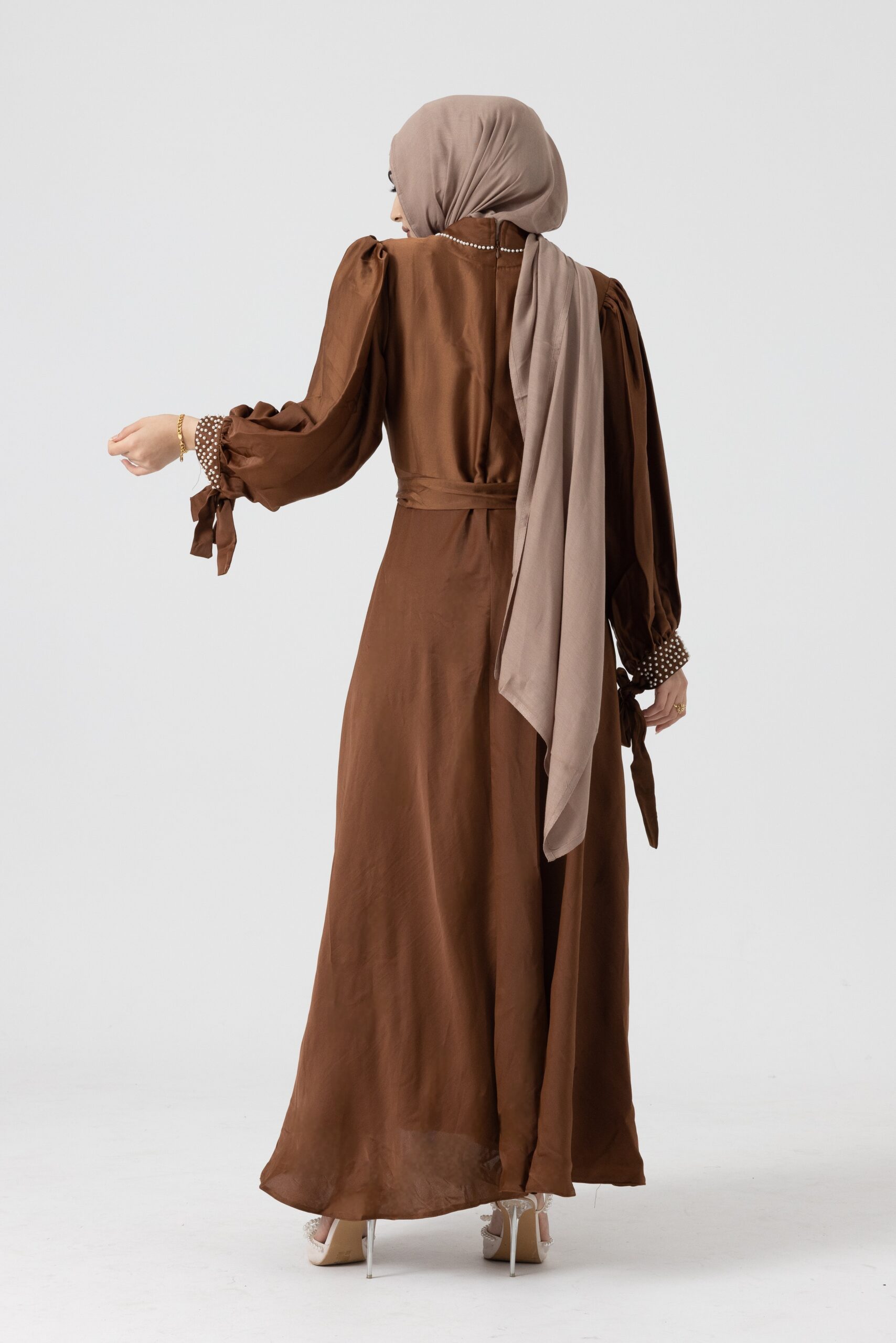 Zahra's Dress Brown - Image 3